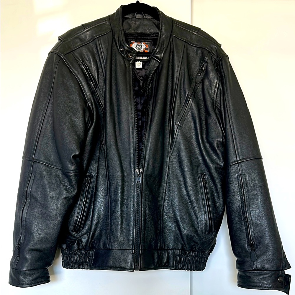 Black Leather Motorcycle Jacket